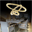 DecorBites™ Crystal Rings Pendant Light Modern Chandelier Ceiling Lamp for Living Room