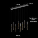 DecorBites™ Crystal Chrome LED Chandelier: Luxury Duplex Stair Loft Pendant Light for Living Room