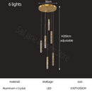 DecorBites™ Cylindrical Stair Chandelier: Modern Attic Living Room Lighting