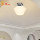 DecorBites™ Cream Glass Pendant Lights LED E27 Retro Hanging Lamp for Bedroom, Kitchen, Restaurant