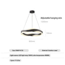 DecorBites™ Black Circle Chandelier Luxury Pendant Light for Home Decor