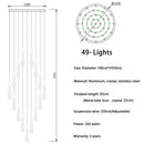 DecorBites™ Gold Drop Design LED Crystal Chandelier for Staircase & Lobby