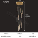 DecorBites™ Cylindrical Stair Chandelier: Modern Attic Living Room Lighting