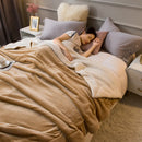DecorBites™ Cozy Lambswool Flannel Blanket for Sofa, Office, and Bed