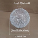 DecorBites™ Glass Lampshade with Aluminum Wire for G9 Bulb Cover and 20mm Hole