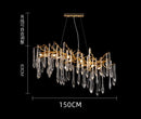DecorBites™ Gold LED Branch Chandelier for Living Room, Bedroom, Hotel - Modern Luxury Aluminum Pendant Light