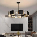 DecorBites™ Black Metal Loft LED Chandelier: Modern Indoor Pendant Lamp Fixture Home Lighting