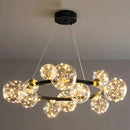 DecorBites™ Crystal Chandelier: Modern Stair Pendant Lamp for Living Room, Interior Lighting