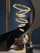 DecorBites™ Crystal LED Chandelier Circle Hanging Lamp - Modern Luxury Dimmable Lighting