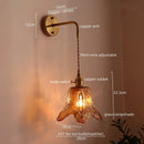 DecorBites™ Japanese Style LED Wall Lamps Living Room Coffee Balcony Stair Light Copper Glass