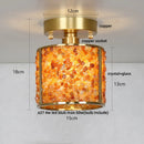 DecorBites™ Crystal Glass LED Ceiling Light Copper Canopy Nordic Modern Design