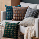 DecorBites™ Houndstooth Luxury Pillow Cover 45x45cm - High-end Decorative Sofa Cushion Case
