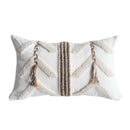 DecorBites™ Lace Tassel Cushion Tufted Sofa Pillowcase for Office Chair Pad