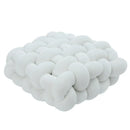 DecorBites™ Knot Square Pillows: Handmade Decor for Living Room, Bedroom, Office in Grey