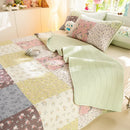 DecorBites™ Cartoon Print Foldable Bed Cover Set | Cotton Quilted Cushion Mat