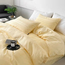 DecorBites™ Cotton Jacquard Bedding Set - Single Double Queen King Size Bedclothes