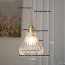 DecorBites™ Glass LED Pendant Lamp Modern Copper Socket Hanging Light