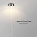 DecorBites™ Gray Glass Floor Lamp: Italian Design Minimalist Standing Lighting for Living Room