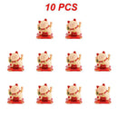 2~20PCS Wealth Waving Cat Chinese Lucky Cat Beckoning Solar Powered Small Size Crafts Home Desktop Ornaments Car Decoration
