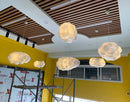 DecorBites™ Cloud Pendant Lamp: Creative White Cotton LED Hanging Light for Kids and Coffee Room