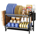 DecorBites™ 2 Tier Kitchen Dish Rack Drainer Plate Storage Organizer Drainboard