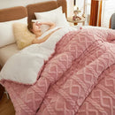DecorBites™ Cozy Winter Bed Blanket: Luxe Lamb Cashmere Warmth Quilt for Comfort