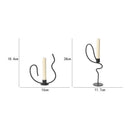 DecorBites™ Geometric Black Metal Candlestick Candelabrum - Handcrafted Home Decor & Wedding Centerpiece