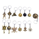 One Piece Keychain Luffy Ace Straw Hat Skull Logo Wanted Order Sanji Nami Robin Bag Keychain Character Toy Fan Gift