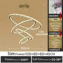 DecorBites™ Gold Gloss LED Crystal Ring Chandelier for Modern Luxury Living Room