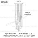 DecorBites™ Crystal LED Chandelier for Stylish Home Lighting & Elegant Decor