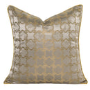 DecorBites™ Gold Quatrefoil Geometric Jacquard Pillow Cover - Luxury Home Decor