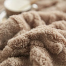 DecorBites™ Cozy Jacquard Plush Blanket: Soft Winter Sofa Throw, Office Travel Nap Shawl