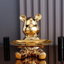 DecorBites™ Luxe Bear Doll Figurine Set for TV Cabinet & Wine Cabinet Decor