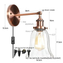 DecorBites™ Industrial Clear Glass Wall Sconce Light for Stair, Foyer, Bedroom.