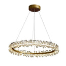 DecorBites™ Crystal Gold Ring LED Chandelier for Home Decoration Luxurious Living Room Dining Bedroom
