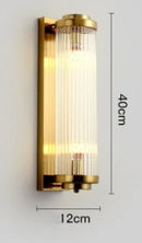DecorBites™ Crystal Wall Sconce: Modern Living Room Bedside Light Fixture Glass Gold Luminaire