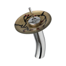 DecorBites™ Glass Rocker Handle Basin Faucet, Waterfall Mixer Taps, Chrome Finish