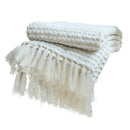 DecorBites™ Knitted Nordic White Casual Blanket - Soft & Comfortable Sofa Throw Bed End Cover for Home Decor & Travel