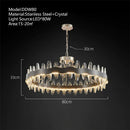 DecorBites™ Crystal LED Chandelier: Modern Luxury Interior Pendant Light for Living Room