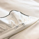 DecorBites™ Korean Lace Ruffles Bedding Set with Black Bow Accent