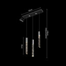 DecorBites™ Crystal Column LED Chandelier: Luxury Pendant Lamp for Staircase, Modern Home Decor Lighting