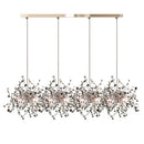 DecorBites™ Leaf Chrome Ceiling Chandelier for Living Room, Bar, or Balcony Lighting