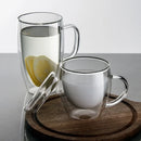 DecorBites™ Double Wall Beer Whiskey Wine Glass Tea Coffee Tumbler Cup With Lid