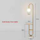 DecorBites™ Glass Side Table LED Floor Lamp for Nordic Living Room Art Decor