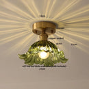 DecorBites™ Glass Flush Mounted Ceiling Light Fixture - Modern Nordic Green Glass LED Ceiling Lamp