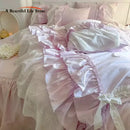 DecorBites™ Korean Lace Ruffles Cotton Bedding Set - Sweet Girl Design