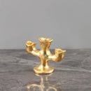 DecorBites™ Gold Resin Candle Holder Trio for Wedding Centerpieces & Home Decor