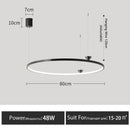 DecorBites™ Circular All-Copper Italian Style LED Pendant Lamp for Living Room and Bedroom