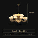 DecorBites™ Jade Chandelier: Stylish Chinese Zen Living Room Lamp for Duplex Building by Guangdong Zhongshan