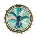 DecorBites™ Green Leaves Moss Printed Velvet Cushion Cover for Home Decor